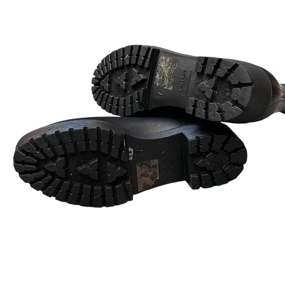 Nautical Black Ankle Rain Boots - Picture 6 of 6